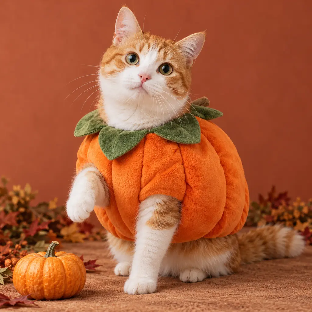Pumpkin Costume pet portrait