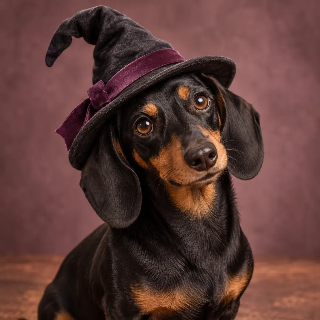 Witch Hat pet portrait