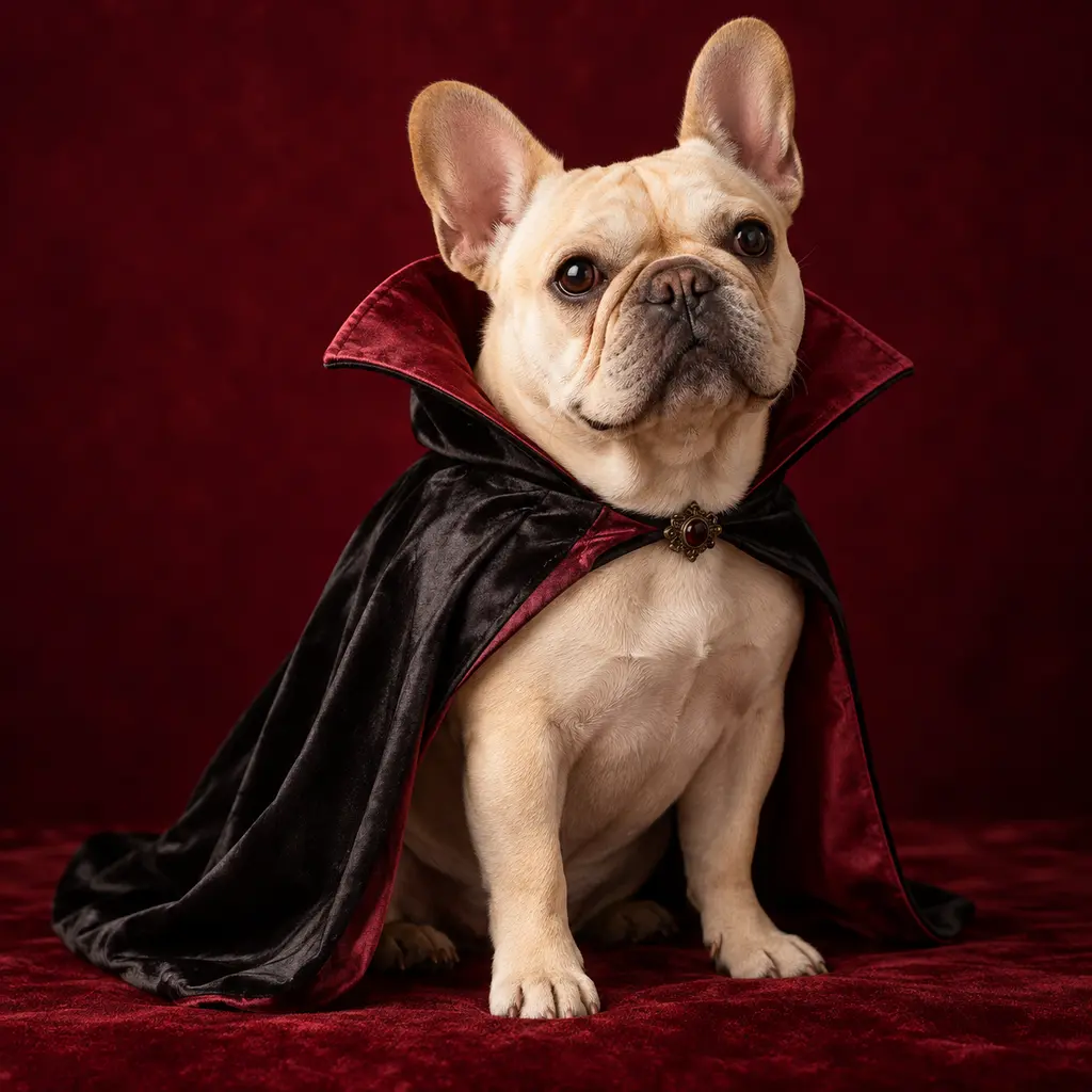 Vampire Cape pet portrait