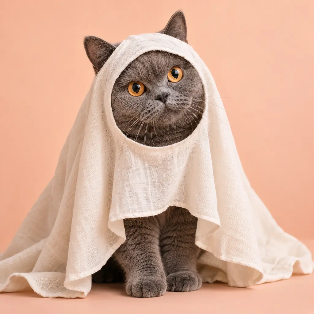Ghost Sheet pet portrait
