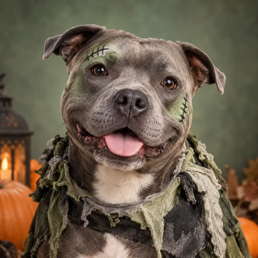 Zombie Makeup pet portrait