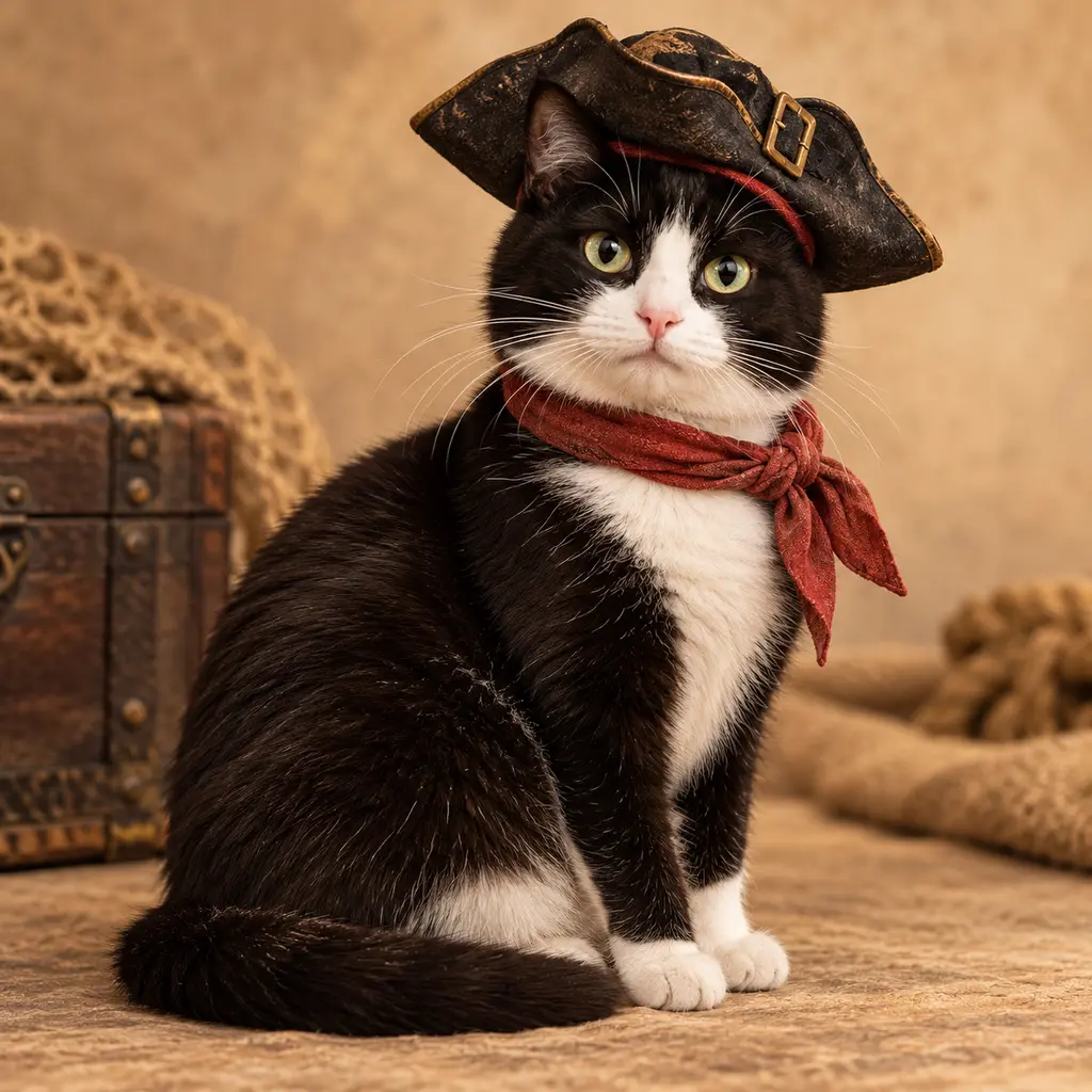 Pirate Hat pet portrait