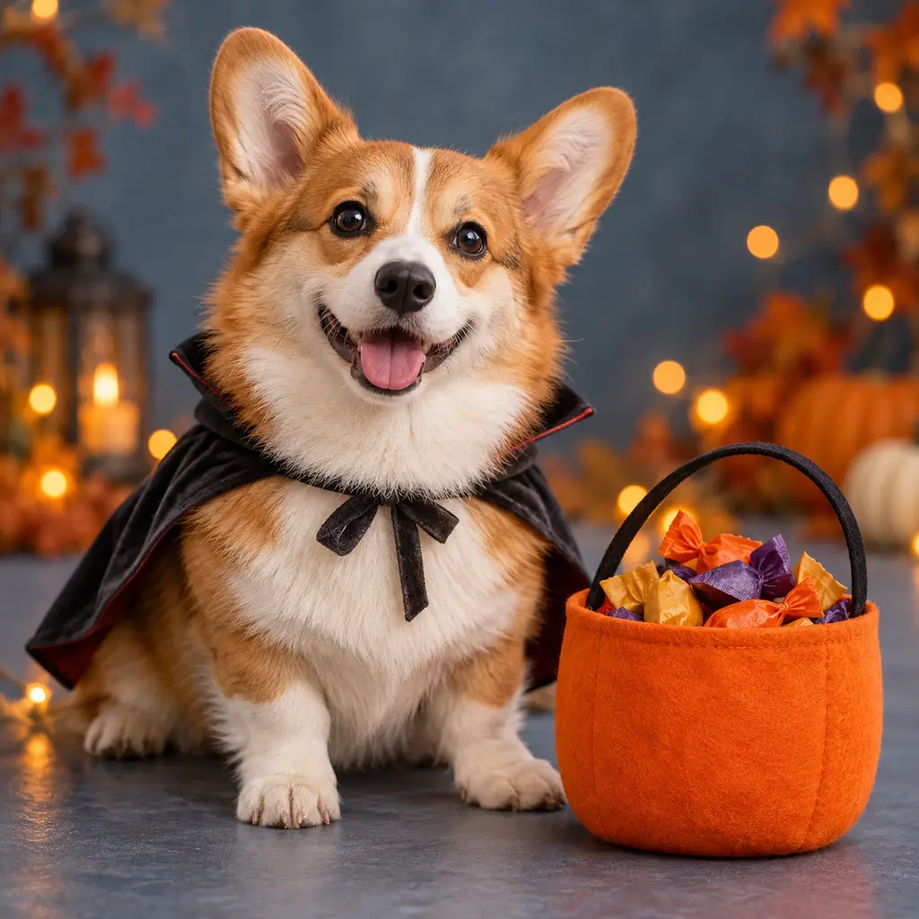 Trick or Treat pet portrait