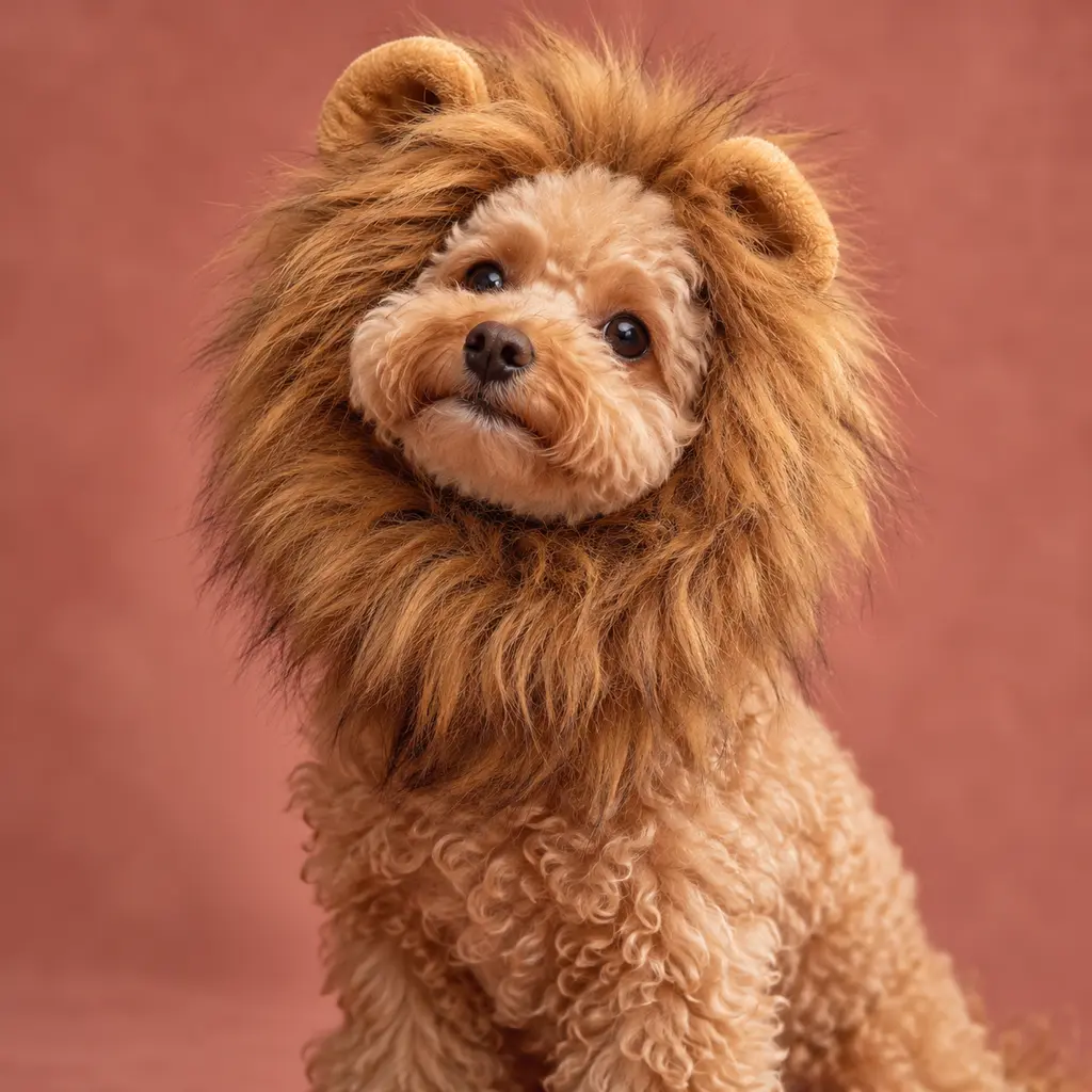Lion Mane pet portrait